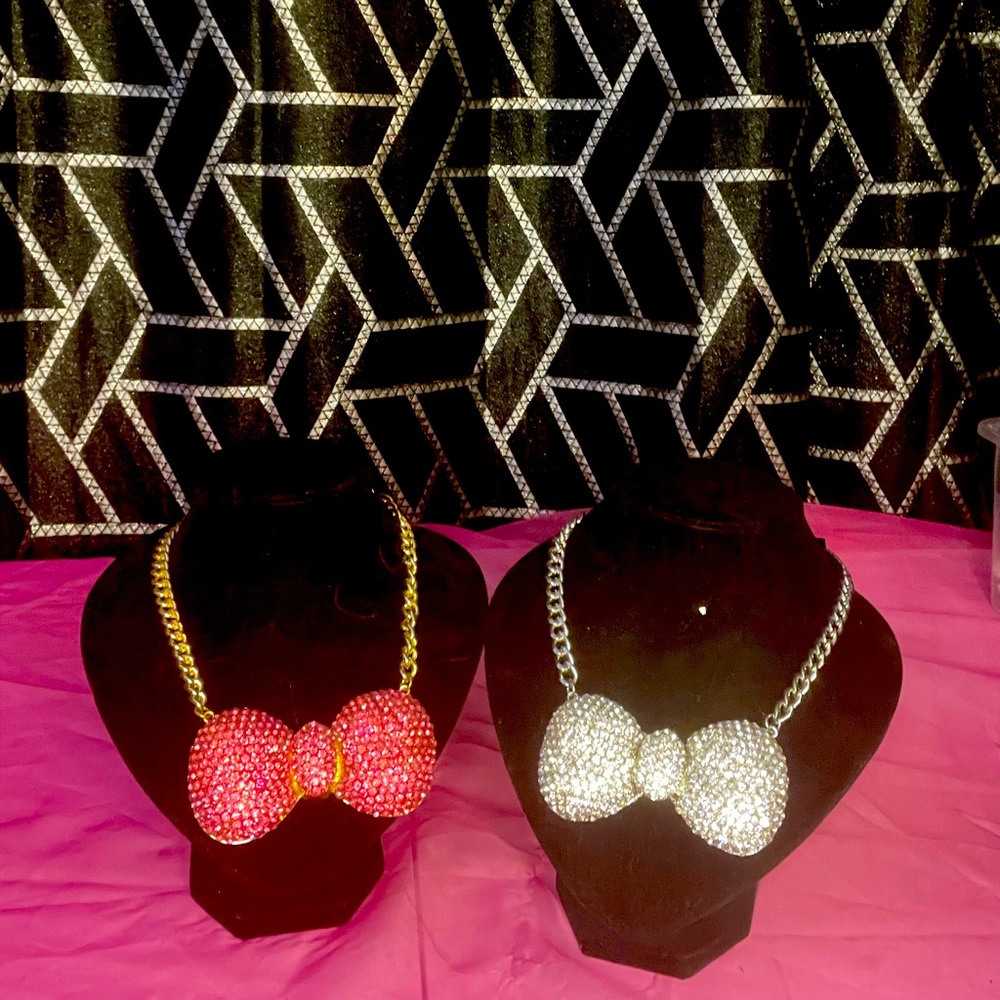 COPY - VERA women Diamond BOW necklace